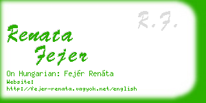 renata fejer business card